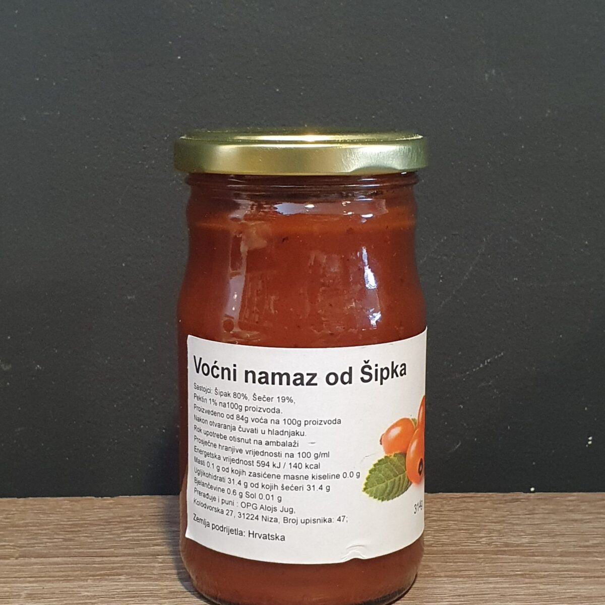 voćni namaz od šipka  EKO  314 g
